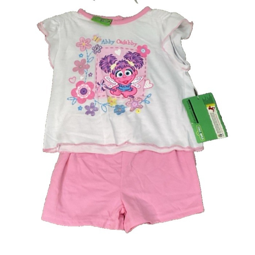 NWT NOS y2k Abby Cadabby Sesame Street RARE Pink 2 pc 24mo set